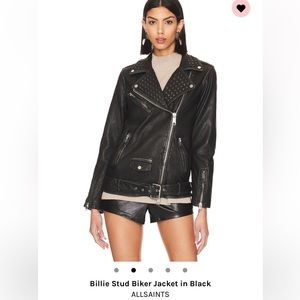 NWOT Billie Stud Biker Leather Jacket - M